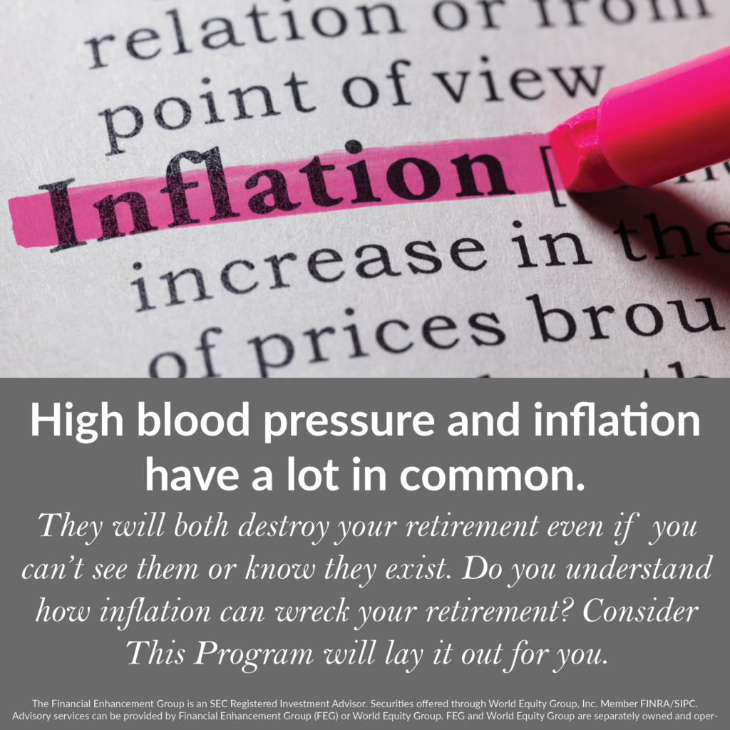 Do You Understand How Inflation Can Wreck Your Retirement The Financial Enhancement Group